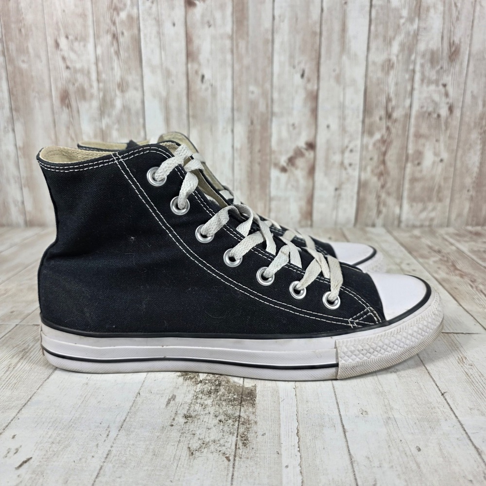 Converse Chuck Taylor All Star High Top Black Canvas Sneakers M9160 Womens 8